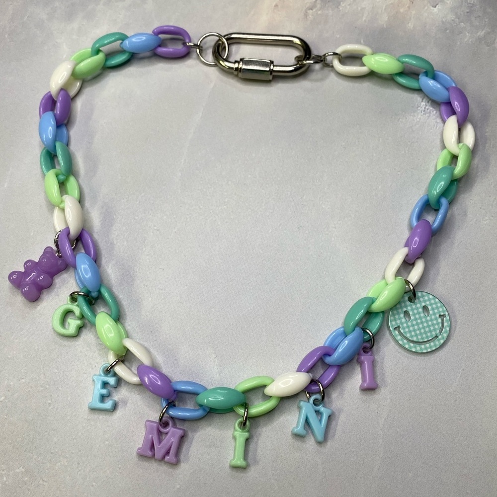 Handcrafted Acrylic Gemini Necklace